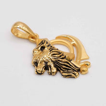 22K Gold Khanda & Lion Pendant