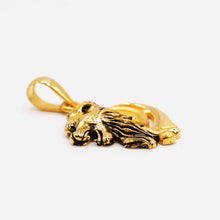 22K Gold Khanda & Lion Pendant