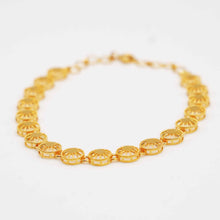 22K Gold 4 Clover Ball Pattern Bracelet