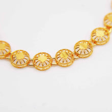 22K Gold 4 Clover Ball Pattern Bracelet