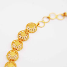 22K Gold 4 Clover Ball Pattern Bracelet