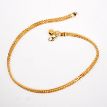 22K Gold Flat Style Anklets (Pair)