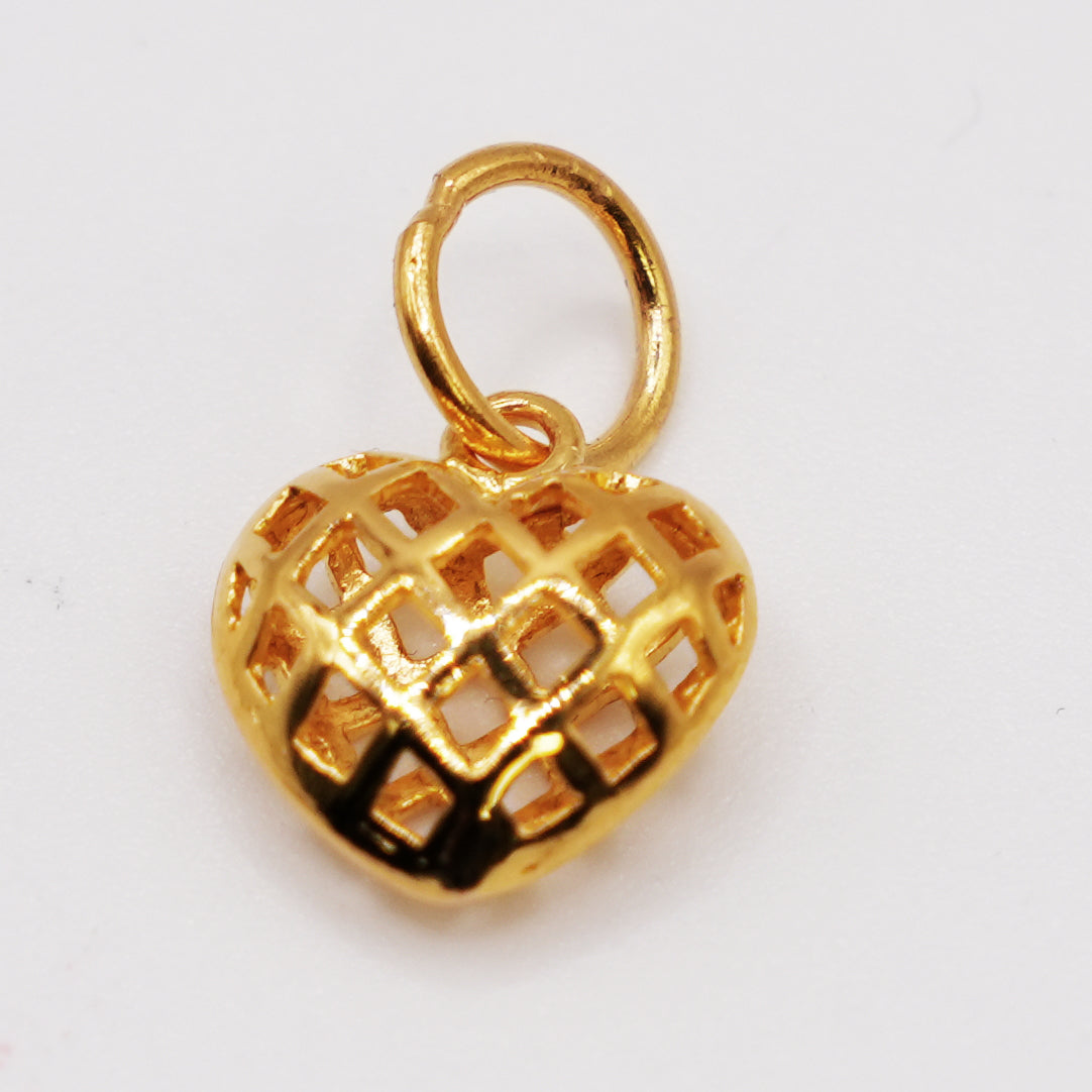 22k Gold Designer Heart Pendant