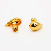 22K Gold Teardrop Shaped Studs
