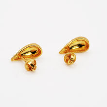 22K Gold Teardrop Shaped Studs