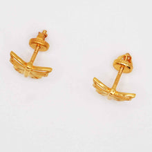 22K Gold Butterfly Studs