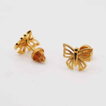 22K Gold Butterfly Studs