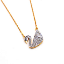 22k Gold Swan Style Two-Tone Necklace