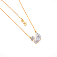 22k Gold Swan Style Two-Tone Necklace