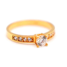 22K Gold Ring with Zircon