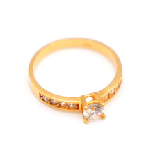 22K Gold Ring with Zircon