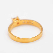 22K Gold Ring with Zircon