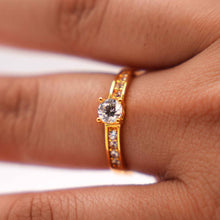 22K Gold Ring with Zircon