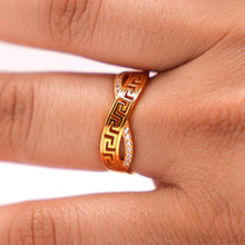 22K Gold Ring with Zircon