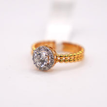 22K Gold Ring with CZ stones