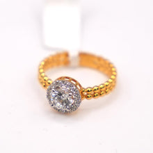 22K Gold Ring with CZ stones
