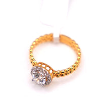22K Gold Ring with CZ stones