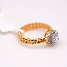 22K Gold Ring with CZ stones