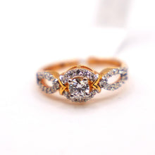 22K Gold Ring with CZ stones