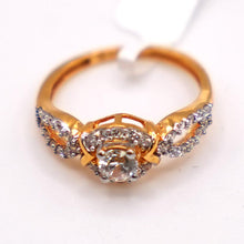 22K Gold Ring with CZ stones