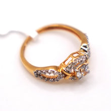 22K Gold Ring with CZ stones