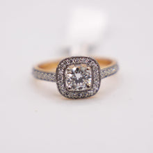 22K Gold Ring with CZ stones