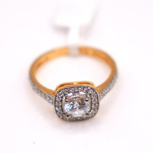 22K Gold Ring with CZ stones