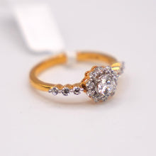 22K Gold Ring with CZ stones