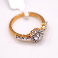 22K Gold Ring with CZ stones