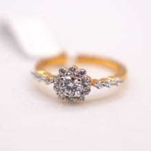 22K Gold Ring with CZ stones