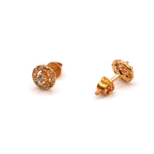 22K Gold Studs with CZ