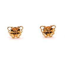 22K Gold Butterfly Studs