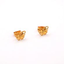 22K Gold Butterfly Studs