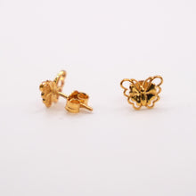 22K Gold Butterfly Studs