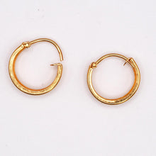 22K Gold Triple-Row Hoop Matte Finish Earrings
