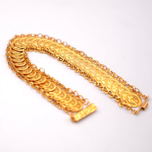 21k Gold Lira Coin Bracelet