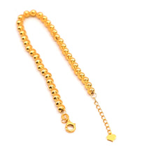 22K Gold Beaded-Balls Glossy Style Bracelet