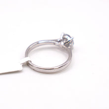 Silver Solitaire Ring with Lab Diamond