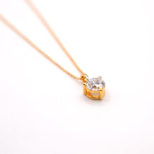 Gold Plated Silver Necklace with Lab Diamond