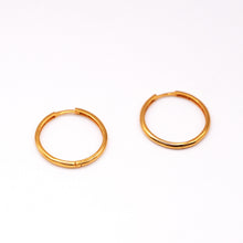 22K Gold Designer Round Style Hoops