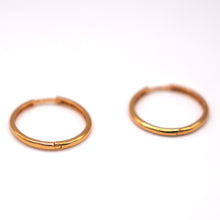 22K Gold Designer Round Style Hoops