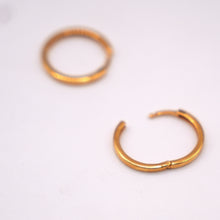 22K Gold Designer Flat Style Hoops