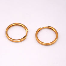 22K Gold Designer Flat Style Hoops