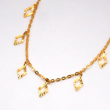 22K Gold Link style chain with charms Bracelet