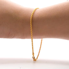 22K Gold Twisted Chain Sleek Bracelet
