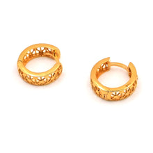 22K Gold Designer Hoop Earrings