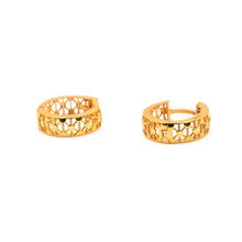 22K Gold Designer Hoop Earrings