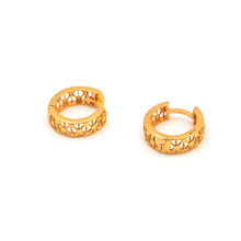 22K Gold Designer Hoop Earrings