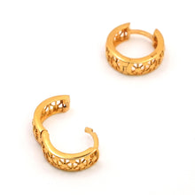 22K Gold Designer Hoop Earrings