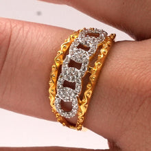 22K Gold Zircon Ring